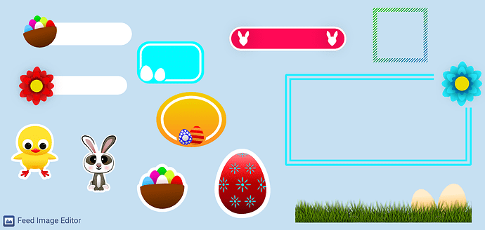 Easter graphic elements.
