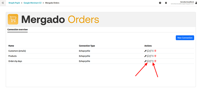 Mergado orders update and download