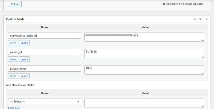Woocommerce order custom fields
