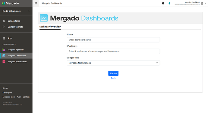 new dashboard